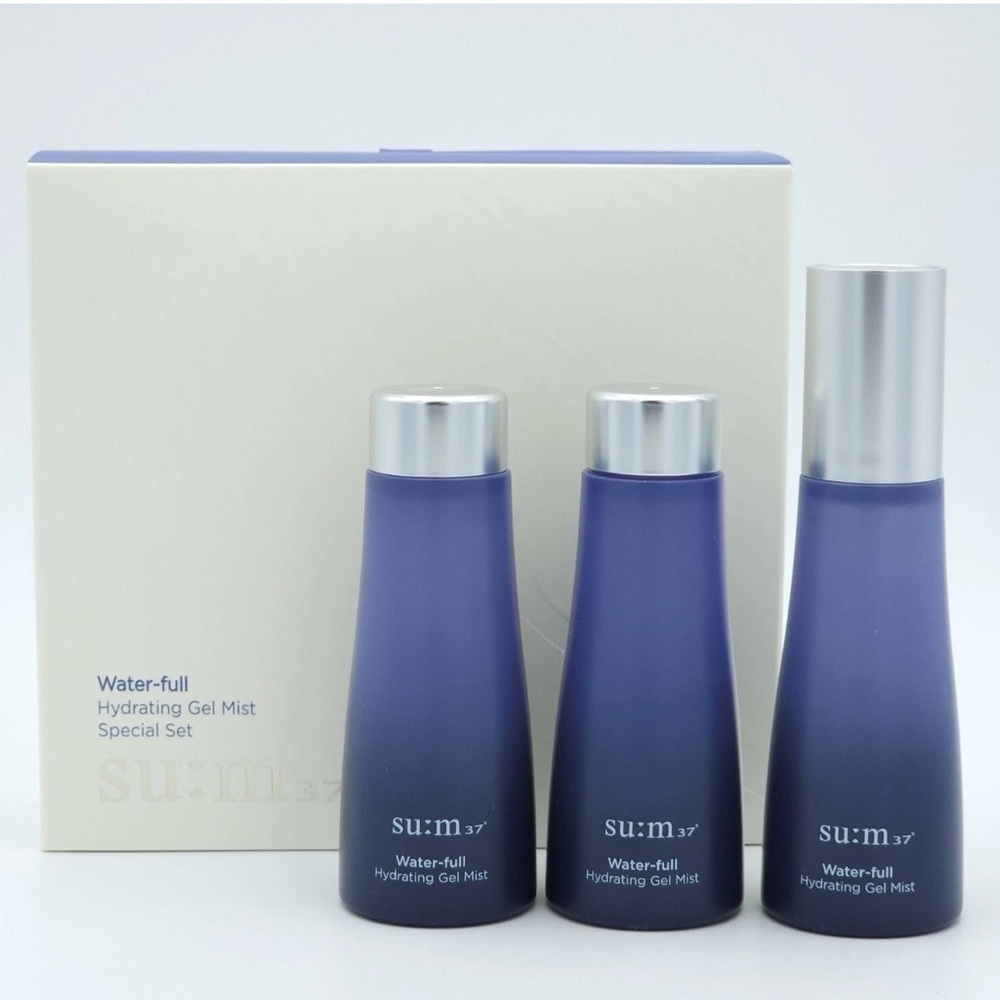 SU:M37 Water-full Hydrating Gel Mist Special Set 60ml × Зea Moisturizer